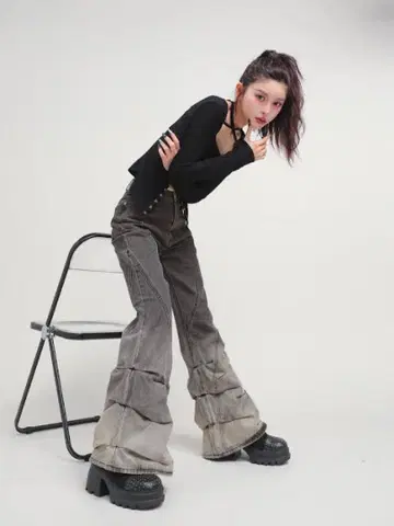 Darich 루즈 쿠션 데님 팬츠