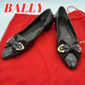 새상품급 BALLY 발리 EU 35 이탈리아제 가죽 리본 펌프스 22.0