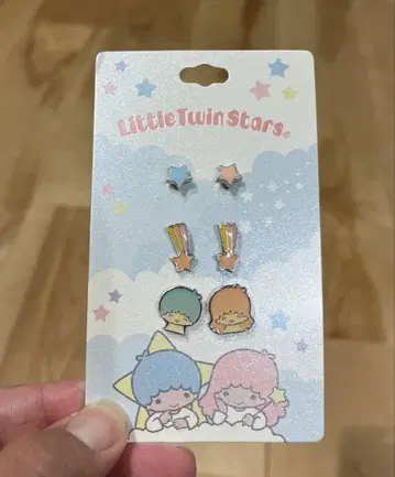 산리오 키키라라 별 패턴 캐치 귀걸이 레트로