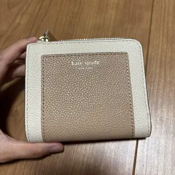 kate spade 접이식 지갑 베이지/화이트