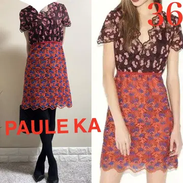새상품! PAULE KA 폴카 정가 15만 엔 고급 레이스 원피스 36