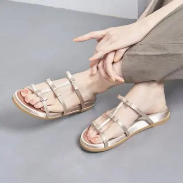 3 리본 뮬 UNITED ARROWS 샌들 베이지