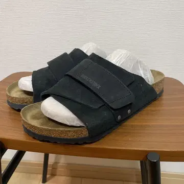 BIRKENSTOCK KYOTO 블랙 슬라이드 샌들 40