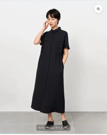 소주 셔츠 원피스 네이비 TALL