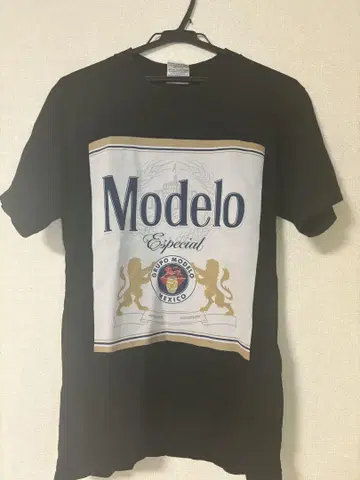 Modelo 맥주 라벨 티셔츠 S 블랙