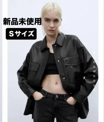 미사용 새상품 자라 가죽 셔츠 자켓 S 사이즈