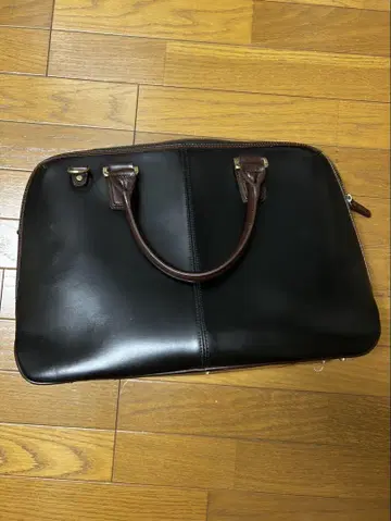 GOLD MEN 가죽 더블 핸들 백