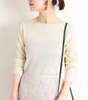 IENA 리브 보트넥 풀오버 미사용 새상품