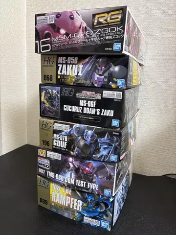 HG RG 건담 프라모델 1년 전쟁 지온계 6개 세트