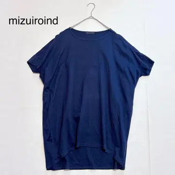 mizuiro ind 미즈이로 인드 코쿤 셔츠 보트넥 네이비