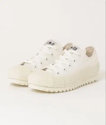 컨버스 올스타 26cm 샤크 밑창 로우 컷 올 화이트