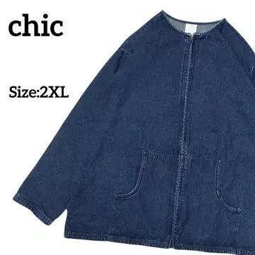 chic/지퍼 데님 자켓/US 구제 의류/익명 배송/무료 배송