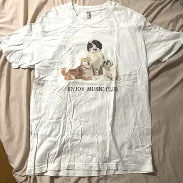 ENJOY MUSIC CLUB DOGS 티셔츠 L 사이즈