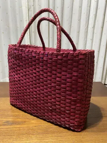 소가죽 빨간색 메쉬 토트백 캐틀 세존