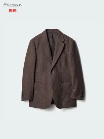 유니클로 JW ANDERSON 브라운 테일러드 자켓 L 사이즈 미사용