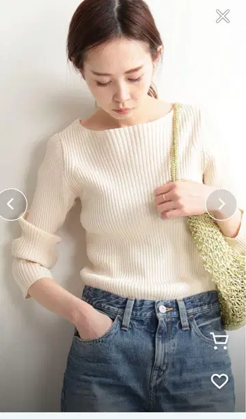 IENA R/N 리브 보트넥 풀오버 새상품 미사용 택 포함