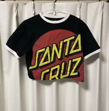 SANTACRUZ 산타크루즈 링거 티셔츠 반팔 블랙 숏 기장