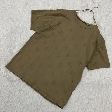 DRESSTERIOR 별 패턴 티셔츠 카키 40 캐주얼