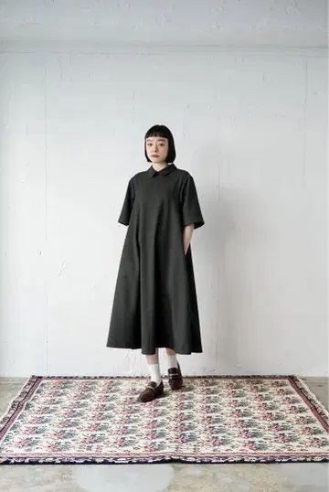 foufou 프리미티브 셔츠 칼라 원피스