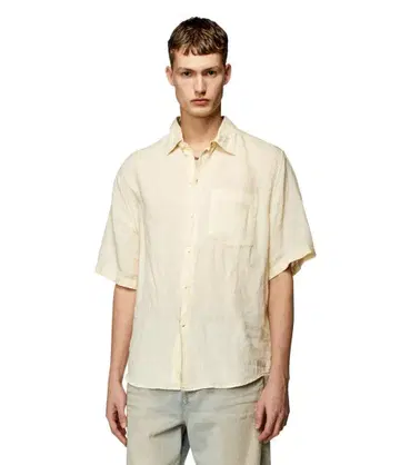 DISEL 남성용 셔츠 반팔 S-EMIL-SHORT 44