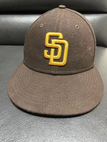 MLB SD 로고 브라운 야구 모자
