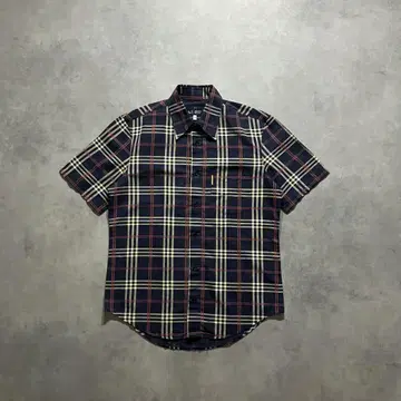 ARMANI JEANS archive 린넨 체크 반팔 셔츠 구제 의류