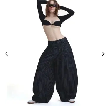PP STRIPES PANTS 스트라이프 와이드 데님 PUSH PUSH