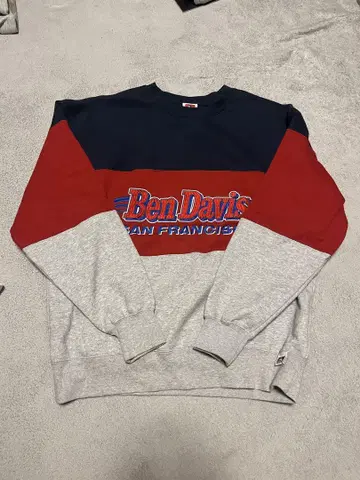 Ben Davis 맨투맨 L 네이비/레드/그레이