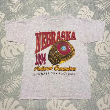 90s 'NEBRASKA' 내셔널 챔피온 티셔츠 그레이 M