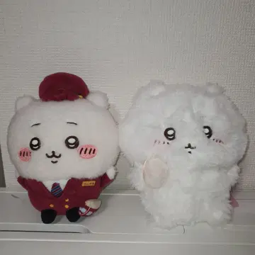 치이카와 봉제 인형 세트 한큐 기차 폭신폭신 봉제 인형 털이 늘어난