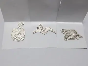 쥬라기 월드: 부활의 땅 핀 배지 육지, 바다, 하늘 3종 세트