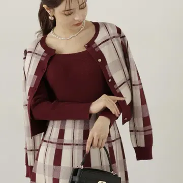 프로포션 바디 드레싱 PROPORTION 니트 가디건 빨간색