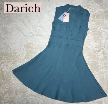 다리치 Darich 블록 체크 니트 미니 원피스 니트 원피스