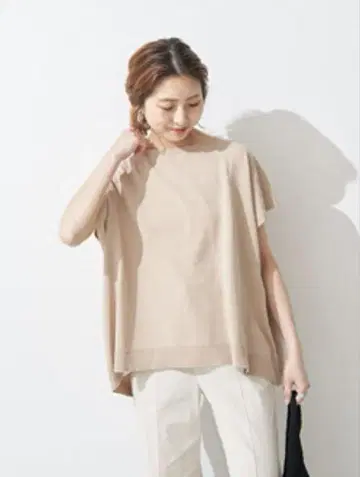Spick&Span ICE COTTON 프렌치 쓰리 루즈 니트