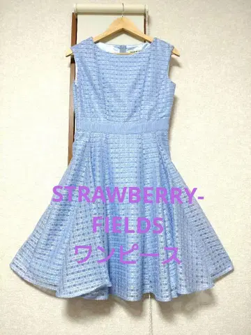 STRAWBERRY-FIELDS 스카이블루 슬리브리스 원피스