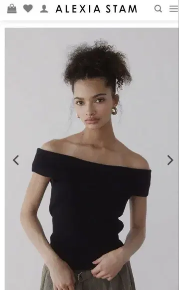 알리시아 스탠 Off The Shoulder Knit Top