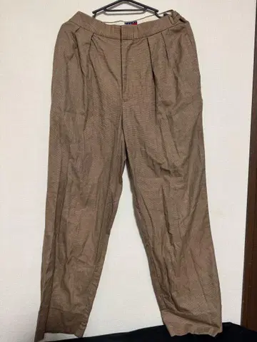 TOMMY HILFIGER 90s 슬랙스 팬츠 브라운 격자 무늬 남성용