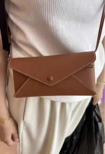 천연 가죽 미니 숄더백