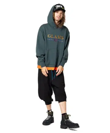 glamb 그램 GLAMB 로고 자수 후디 후드티