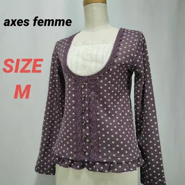 axes femme 엑시즈팜 티셔츠 도트 무늬 레이스 물방울 패턴