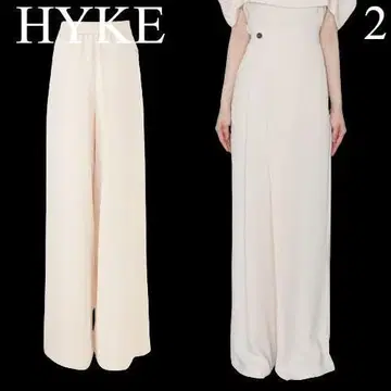 2 HYKE 새틴 와이드 레그 팬츠 새틴 와이드 레그 팬츠
