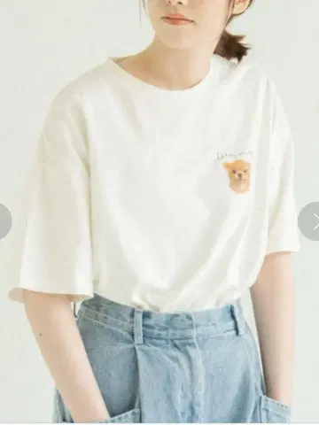 idem mugi T-shirt/원 포인트 프린트 티셔츠