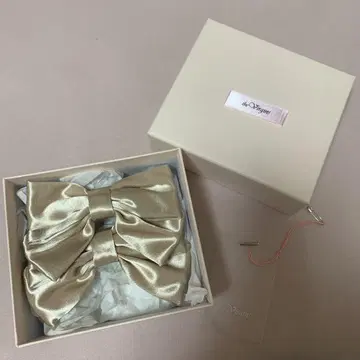 the virgins 머리핀 리본 새틴 베이지