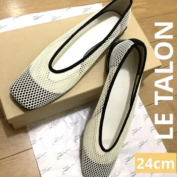 [루타론] 스퀘어 인터넷 플랫 펌프스  색상: 24cm 새상품급