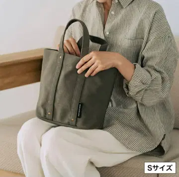 DEAN&DELUCA 코튼 토트백 카키 S
