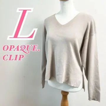 OPAQUE.CLIP 긴팔 니트 V넥 L 스웨터  깔끔한 캐주얼