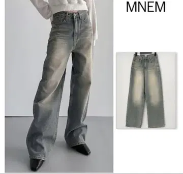 MNEM 와이드 데님 팬츠 한국
