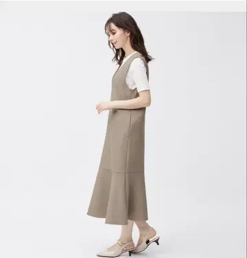 지유 머메이드 점퍼 스커트 L 컬러 블랙