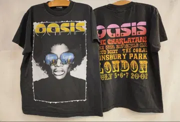 XL Oasis 티셔츠 블랙 2002 라이브