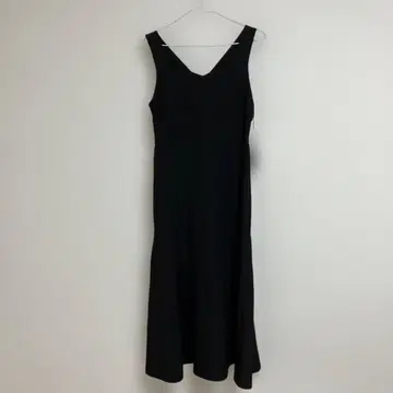 택 포함 롱 원피스 S 블랙